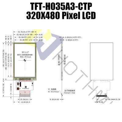 Mô-đun LCD TFT 3,5 inch 320x320 Màn hình Pcap dọc thực tế