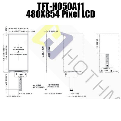 Màn hình LCD TFT 5 inch dọc 480x854 Dots IC ST7701S/TFT-H050A11FWIST5N20