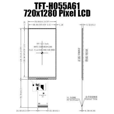Màn hình LCD MIPI 720x1280 IPS TFT 5,5 inch FT6336G/TFT-H055A61HDINVKN40