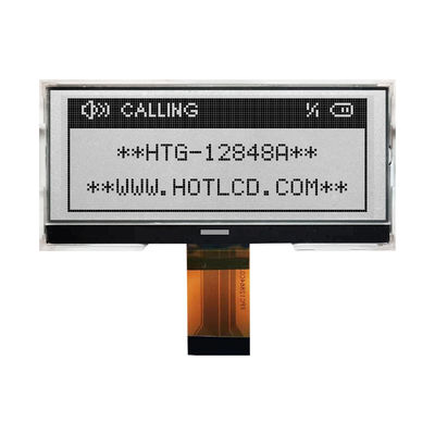 LCD COG đồ họa 128X48 | Màn hình màu xám STN với đèn nền TRẮNG/HTG12848A