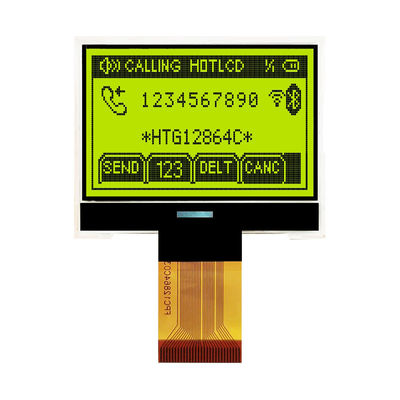 Màn hình LCD COG đồ họa 128X64 Màn hình FSTN với đèn nền bên màu trắng HTG12864C