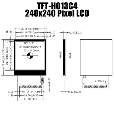 Giải pháp hiển thị tùy chỉnh màn hình TFT SPI LCD 1,3 inch 240x240 Square