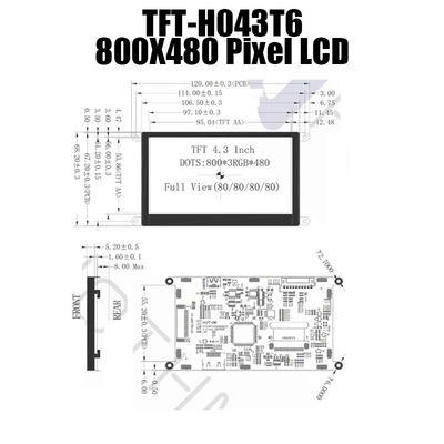 Màn Hình LCD HDMI 4.3&quot; 800x480 Cho Dụng Cụ TFT-043T6SVHDVN20Z