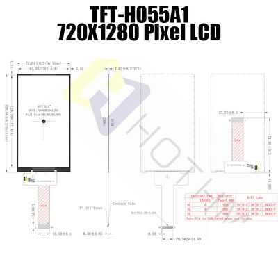 IC hiển thị độ sáng cao 5,5 inch 720x1280 IPS TFT LCD ILI9881