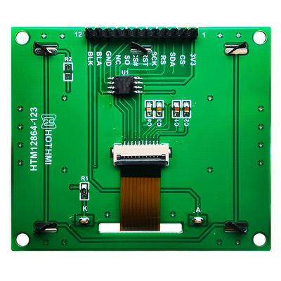 Mô-đun LCD đồ họa 128X64 COB Hiển thị FSTN với điện áp âm