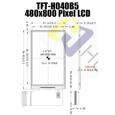 Mô-đun LCD TFT 4 inch Nhà sản xuất màn hình LCD TFT 480X800 cho màn hình