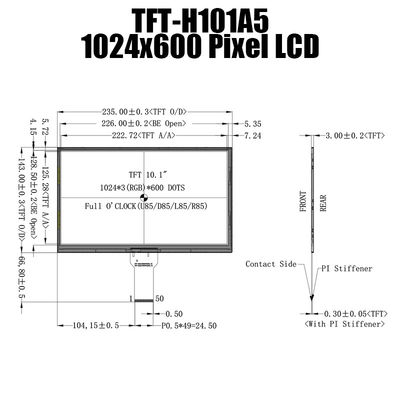 Màn hình LCD 10,1 inch 1024x600 IPS TFT LCD Panel Nhà sản xuất màn hình TFT LCD